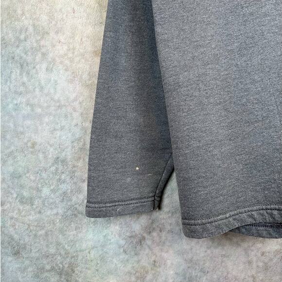 Vintage 90s Jerzees Blank Sweatshirt Mens Sz L Dark Gray Pullover Round Neck - Picture 6 of 9